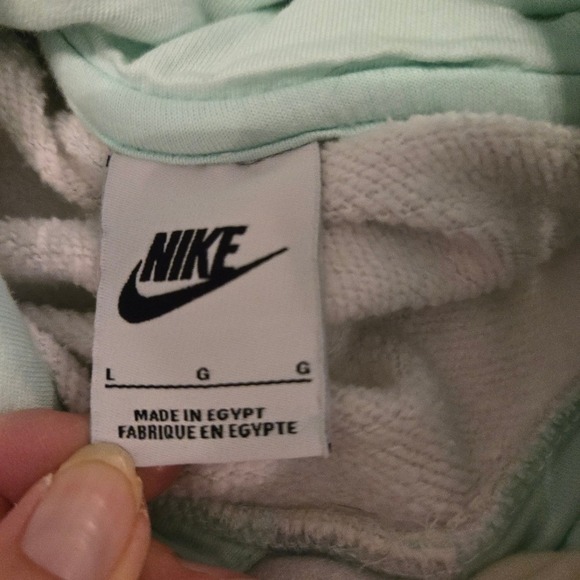 Nike Alien Size Large Men's Unisex Club Pullover Hoodie -Green/Pink - Picture 6 of 7